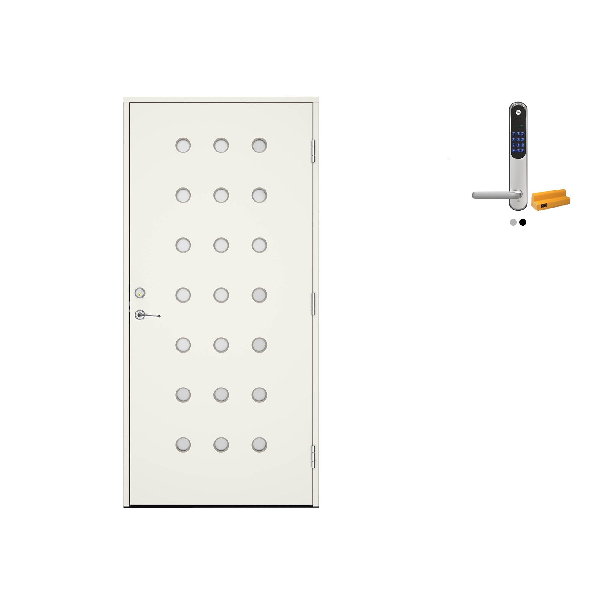 Ytterdør Swedoor Advance-Line Statement Vibe med Yale Doorman Classic Home